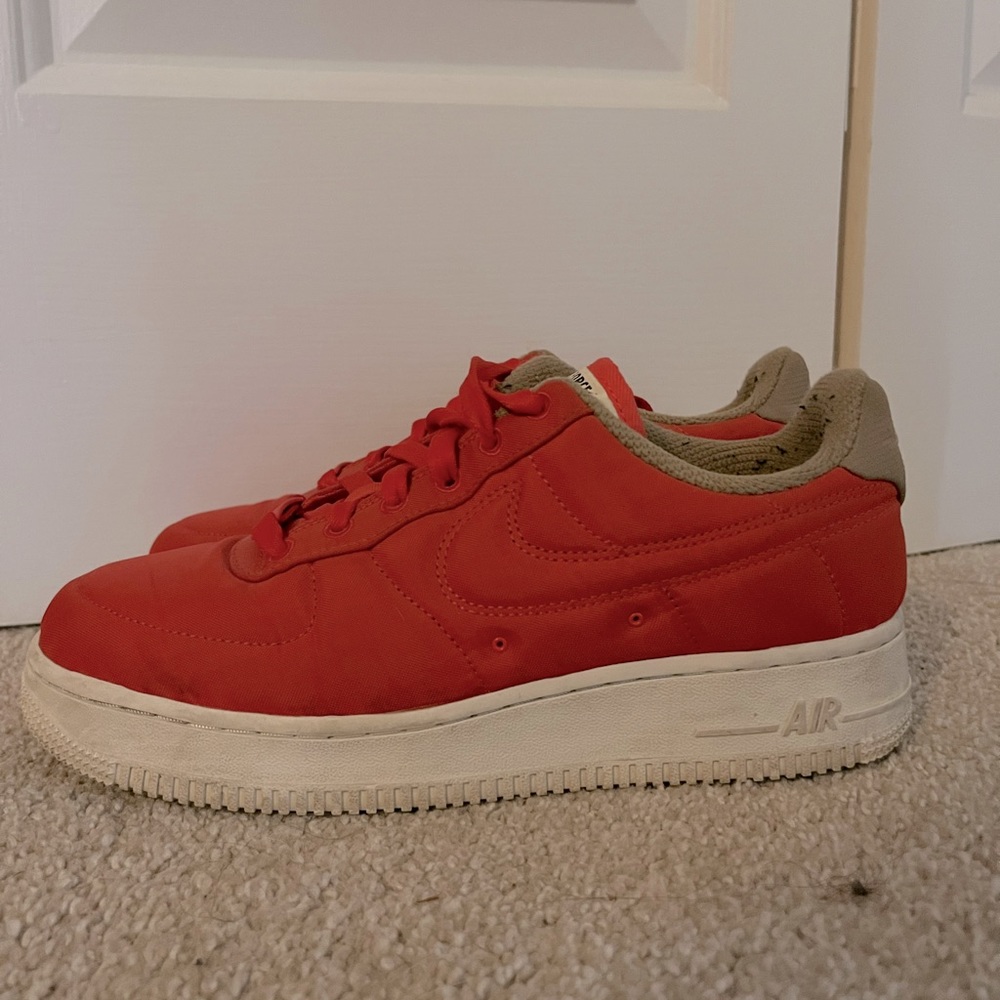 Nike women’s air forces ~ red fabric